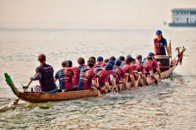 Liechtenstein Princely Navy team at 29 May 2011: Mui Wo Dragon Boat Race