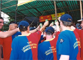Liechtenstein Princely Navy team at June 2001 - The Liechtenstein Princely Navy strikes again