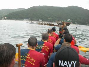 Liechtenstein Princely Navy team at 10 June 2012: Mui Wo Dragon Boat Race