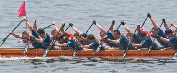 Liechtenstein Princely Navy team at 9 May 2010: HKIPC 11th Deep Water Bay Dragon Boat Races